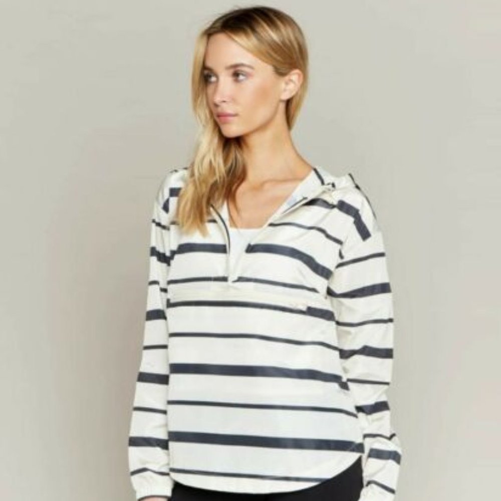 Thread & Supply Striped Hooded Seattle Windbreaker Women's S